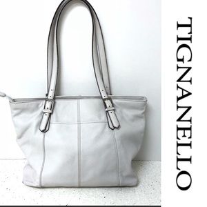 Tignanello white leather purse